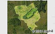 Satellite 3D Map of Gui Xian, darken