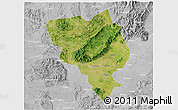 Satellite 3D Map of Gui Xian, lighten, desaturated