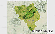 Satellite 3D Map of Gui Xian, lighten