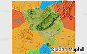 Satellite 3D Map of Gui Xian, political outside