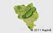Satellite 3D Map of Gui Xian, single color outside