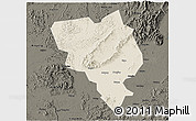 Shaded Relief 3D Map of Gui Xian, darken