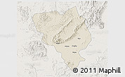 Shaded Relief 3D Map of Gui Xian, lighten