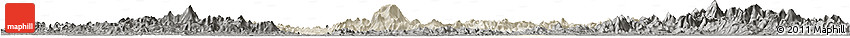 Shaded Relief Horizon Map of Gui Xian, darken, semi-desaturated