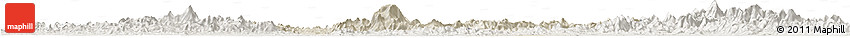 Shaded Relief Horizon Map of Gui Xian, lighten