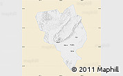 Classic Style Map of Gui Xian, single color outside