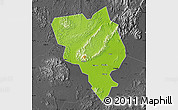 Physical Map of Gui Xian, darken, desaturated