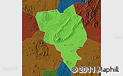 Political Map of Gui Xian, darken
