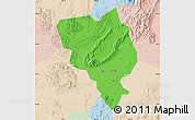 Political Map of Gui Xian, lighten