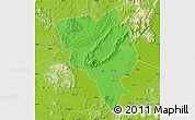 Political Map of Gui Xian, physical outside