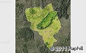 Satellite Map of Gui Xian, darken, semi-desaturated