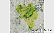 Satellite Map of Gui Xian, lighten, semi-desaturated