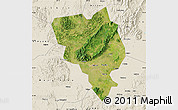 Satellite Map of Gui Xian, shaded relief outside
