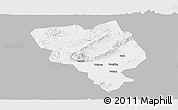 Gray Panoramic Map of Gui Xian, single color outside