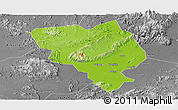 Physical Panoramic Map of Gui Xian, desaturated