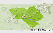 Physical Panoramic Map of Gui Xian, lighten