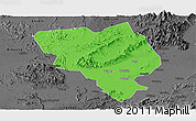 Political Panoramic Map of Gui Xian, darken, desaturated