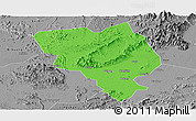 Political Panoramic Map of Gui Xian, desaturated
