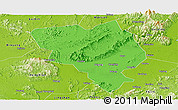 Political Panoramic Map of Gui Xian, physical outside