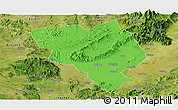 Political Panoramic Map of Gui Xian, satellite outside