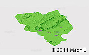 Political Panoramic Map of Gui Xian, single color outside