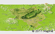 Satellite Panoramic Map of Gui Xian, physical outside