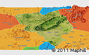 Satellite Panoramic Map of Gui Xian, political outside