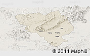 Shaded Relief Panoramic Map of Gui Xian, lighten