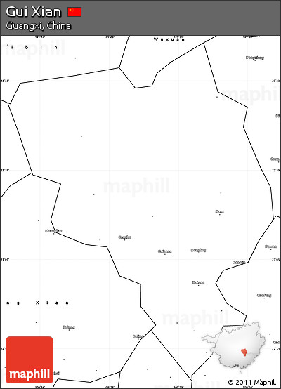 Blank Simple Map of Gui Xian