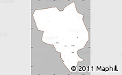 Gray Simple Map of Gui Xian, cropped outside
