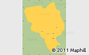 Savanna Style Simple Map of Gui Xian, single color outside
