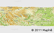 Physical Panoramic Map of Hechi