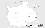 Silver Style Simple Map of Heng Xian