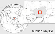 Blank Location Map of Heshan Shi, highlighted parent region