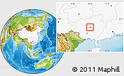 Physical Location Map of Heshan Shi, highlighted country