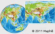Physical Location Map of Heshan Shi, highlighted parent region, within the entire country
