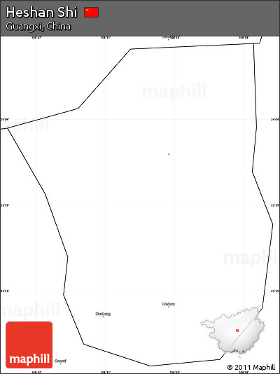 Blank Simple Map of Heshan Shi