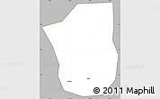Gray Simple Map of Heshan Shi, cropped outside