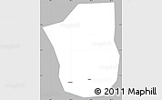 Gray Simple Map of Heshan Shi, single color outside