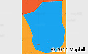 Political Simple Map of Heshan Shi