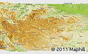 Physical Panoramic Map of Jingxi