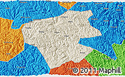 Shaded Relief 3D Map of Leye, political outside