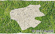 Shaded Relief 3D Map of Leye, satellite outside