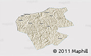 Shaded Relief 3D Map of Leye, single color outside