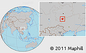 Gray Location Map of Leye