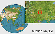 Satellite Location Map of Leye