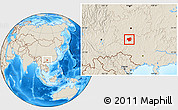 Shaded Relief Location Map of Leye