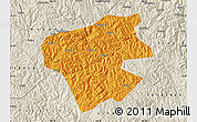 Political Map of Leye, shaded relief outside