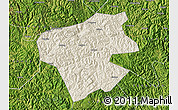 Shaded Relief Map of Leye, satellite outside