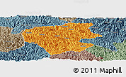 Political Panoramic Map of Leye, semi-desaturated